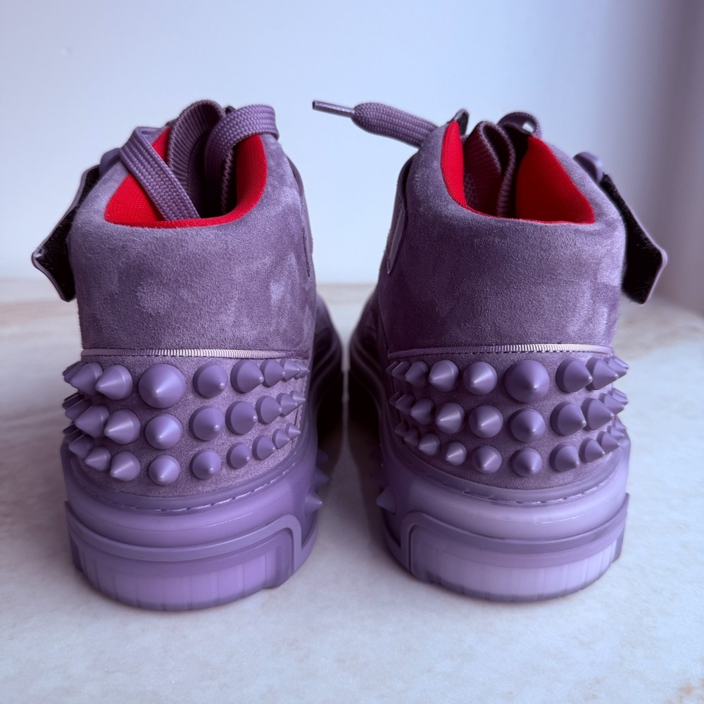 Christian Louboutin Astroloubi Mid-top Sneakers Purple Suede Leather EU-41 - Picture 6 of 16